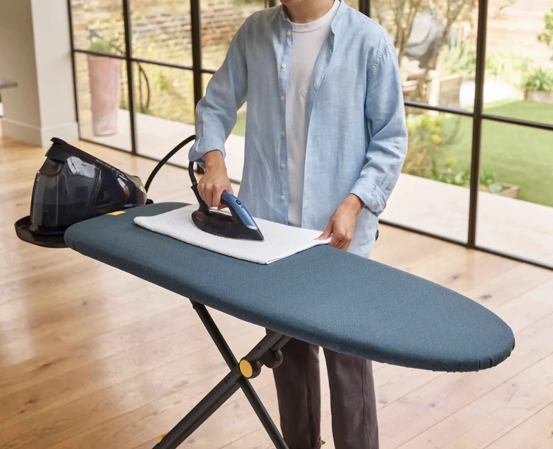 Glide Max Plus - Asse da stiro piegabile con fodera avanzata - Blue 135 cm