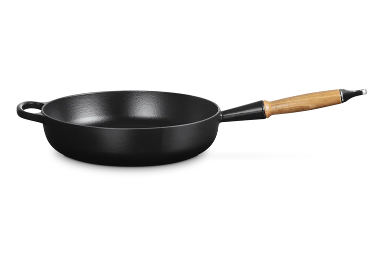 Padella alta Evolution con manico in legno in ghisa vetrificata - 28 cm, 3.6L