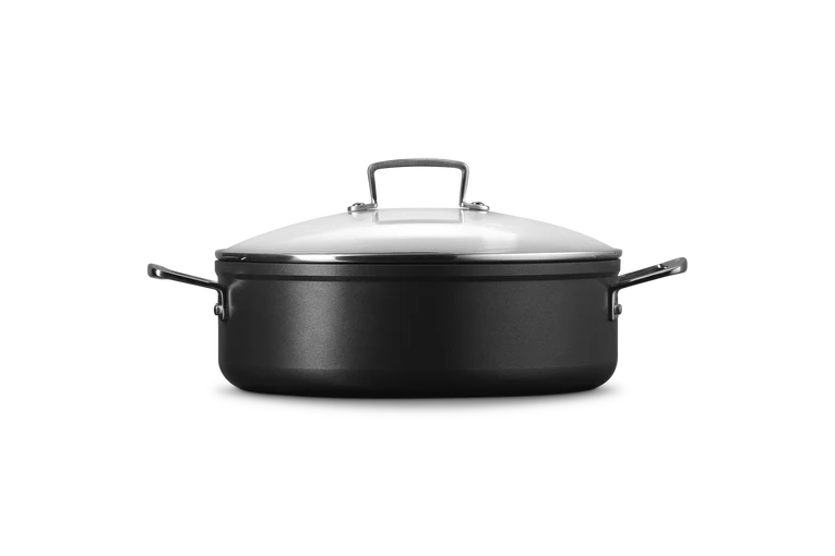 Sauté in alluminio antiaderente con coperchio vetro - 30 cm, 6.8L