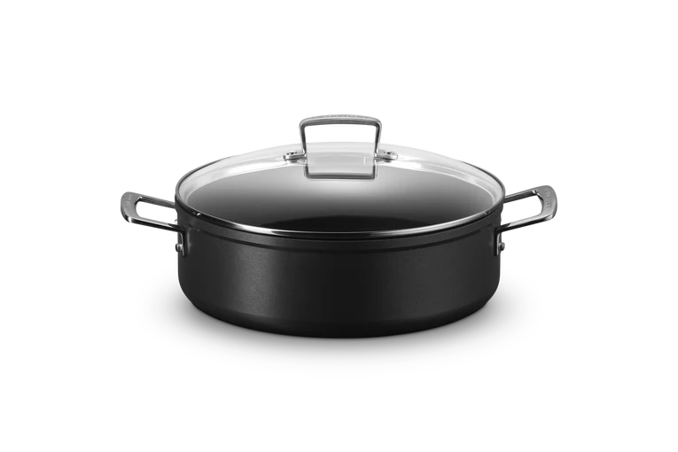 Sauté in alluminio antiaderente con coperchio vetro - 24 cm, 3.3L