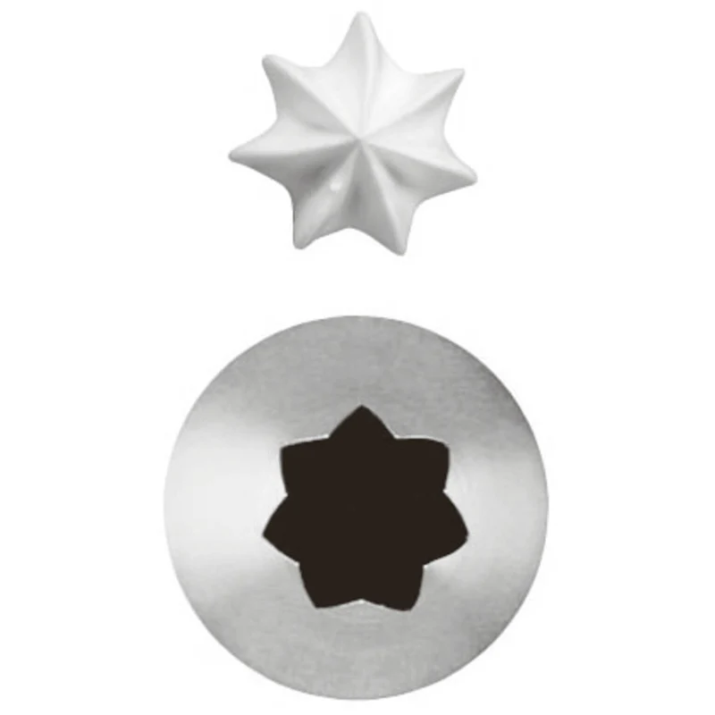 Set 6 Bocchette Foro A Stella - Acciaio inox