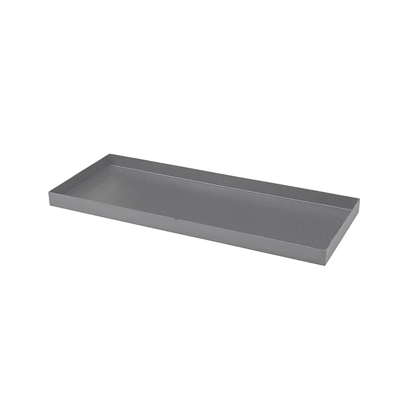 Sottovaso Rettangolare per Vaso a Cassettone Schio Tera Cassa Smoke 100x41 cm in Plastica Grigio
