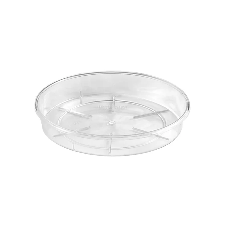 Sottovaso Rotondo Indoor Finitura Lucida Tera Plato Clear Ø24 cm in Plastica Trasparente