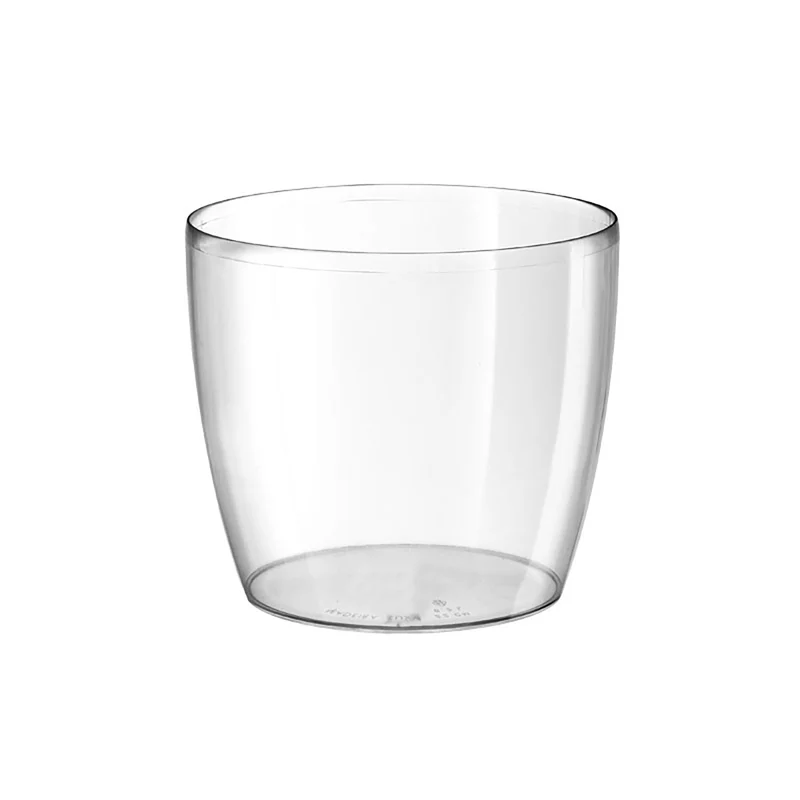 Vaso Cachepot Indoor Finitura Lucida Tera Madeira Clear Ø16 cm in Plastica Trasparente