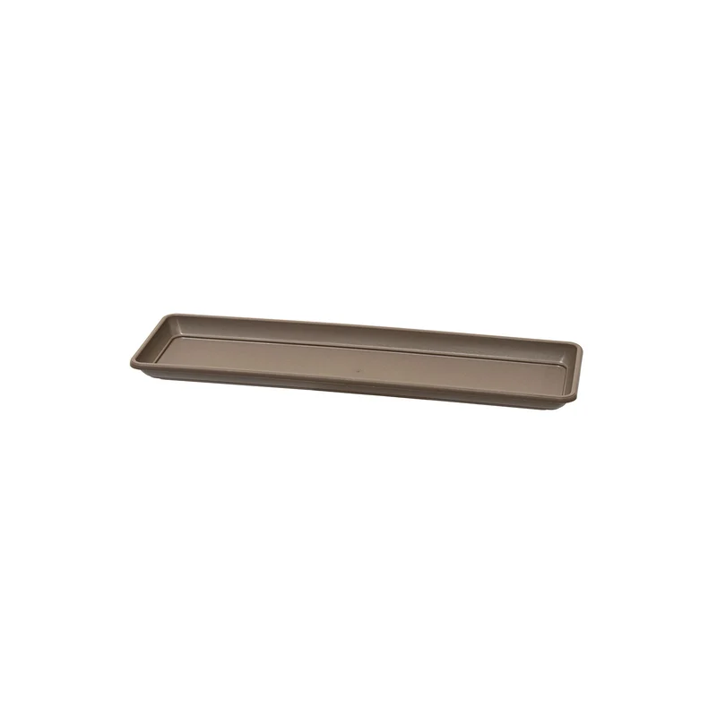Sottovaso Rettangolare per Vaso a Cassettone Tera Tora Saucer Sand 57x22 cm in Plastica Sabbia