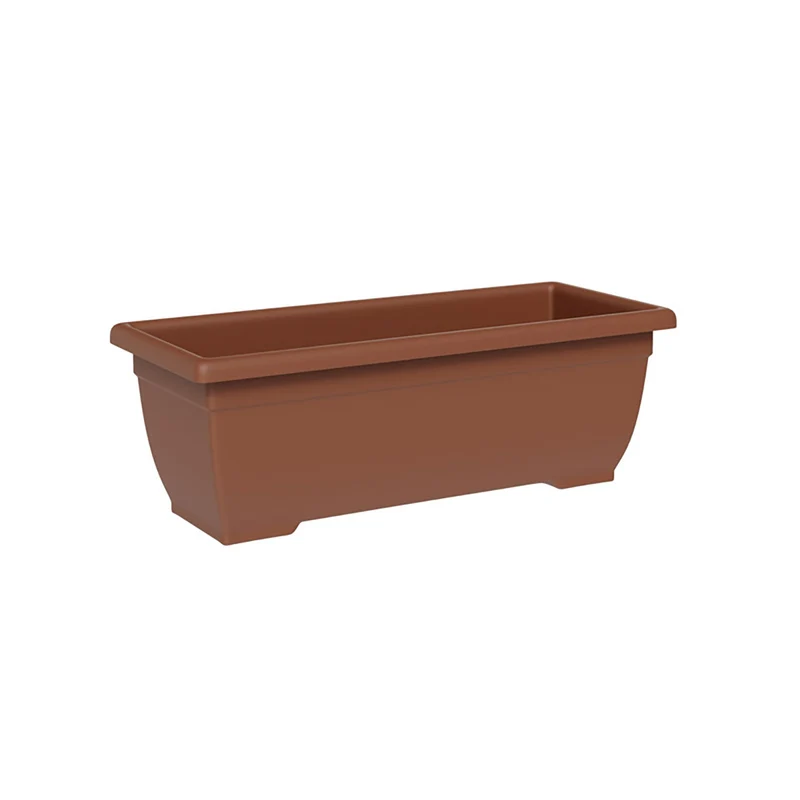 Vaso Rettangolare a Cassettone Indoor e Outdoor Tera Tora Clay 60x25 cm in Plastica Argilla