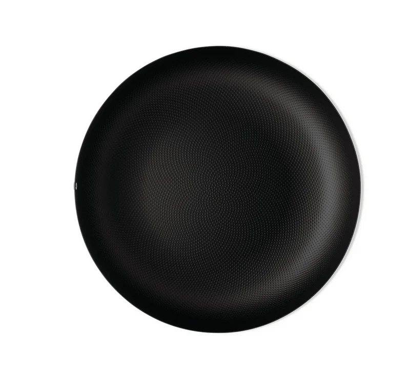 JM17 T Cestino Rotondo in Acciaio Nero - 29 cm