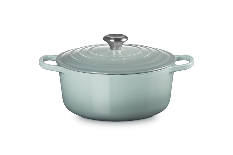 Cocotte rotonda Evolution in ghisa vetrificata - 26 cm, 5.3L Sea Salt