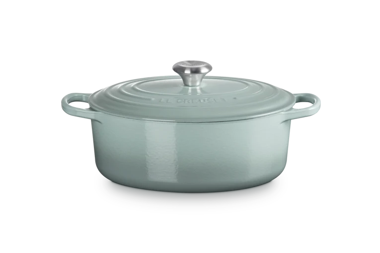 Cocotte ovale Evolution in ghisa vetrificata - 29 cm, 4.7L Sea Salt