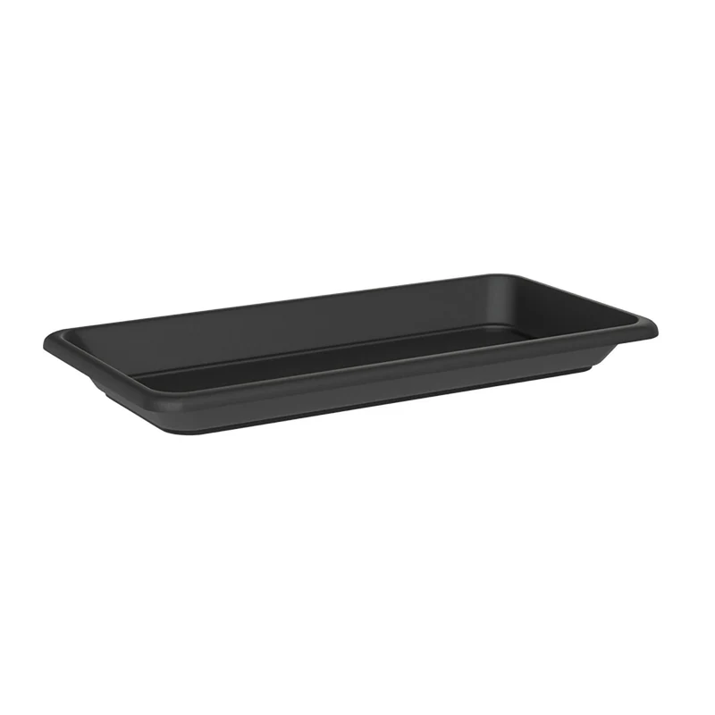Sottovaso Rettangolare per Vaso a Cassettone Tikal Saucer Ash 62x36 cm in Plastica Antracite