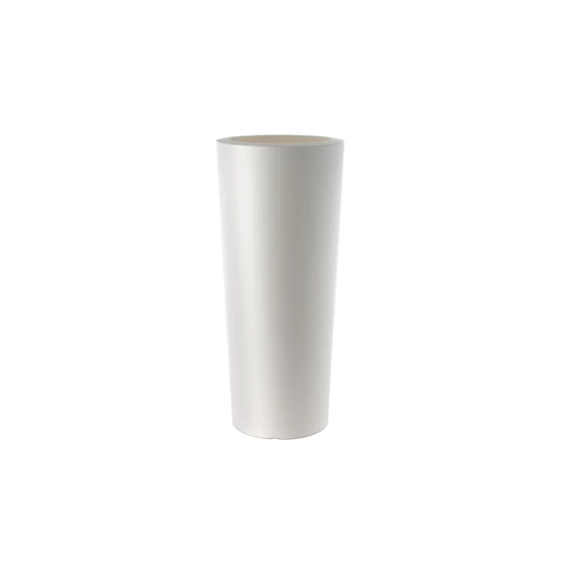 Vaso a Cono Alto Indoor e Outdoor Tera Schio Cono Chalk A110 cm in Plastica Bianco Gesso