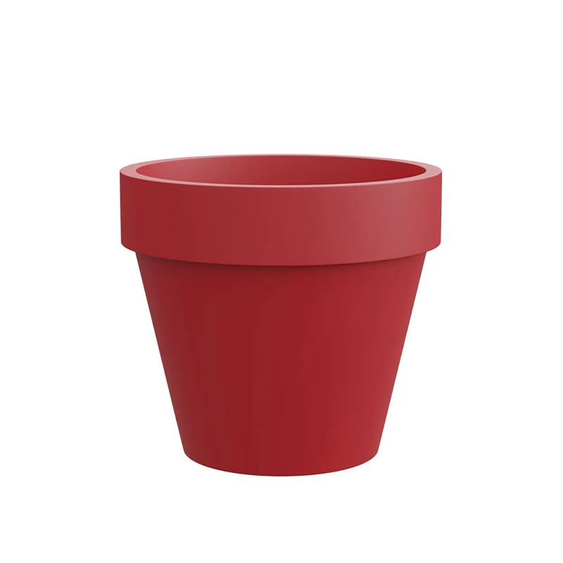 Vaso Rotondo Design Classico Indoor e Outdoor Tera Standard One Spice Ø120 cm in Plastica Rosso