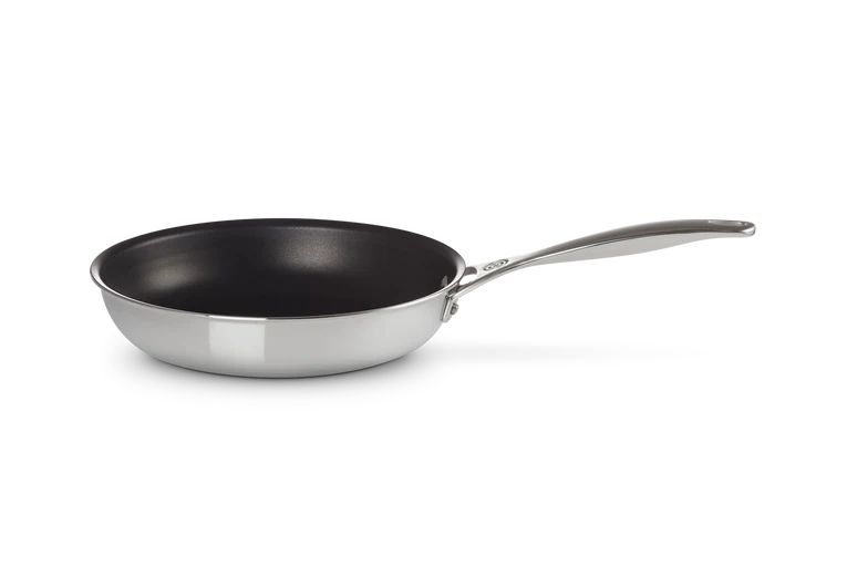 Padella in acciaio inox, interno antiaderente - 24 cm