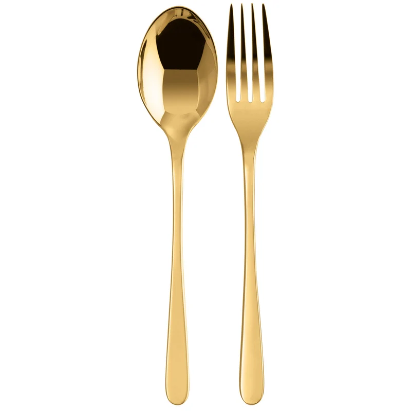 Sambonet - Taste Set 2 posate servire mirror PVD gold