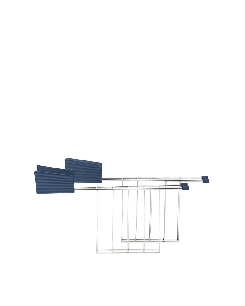 Alessi - Plissè set di due pinze per tostapane di colore blu