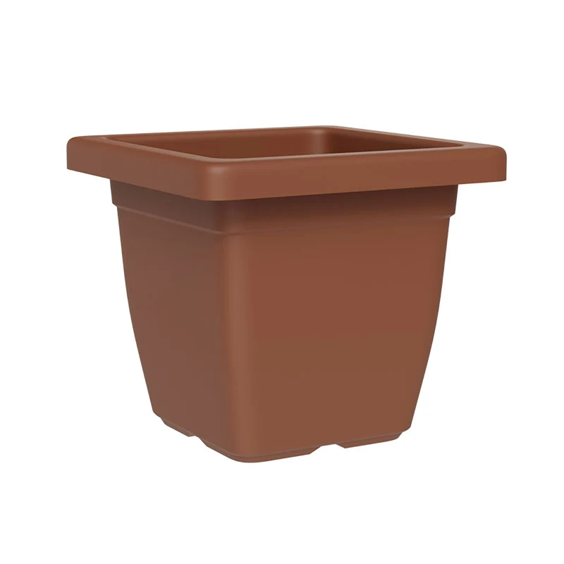 Vaso Quadrato Indoor e Outdoor Tera Nazca Clay 32x32 cm in Plastica Riciclata Argilla