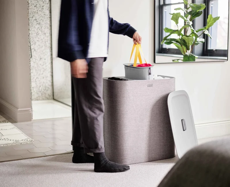 Cesto Separatore per Bucato - Grigio 90 L