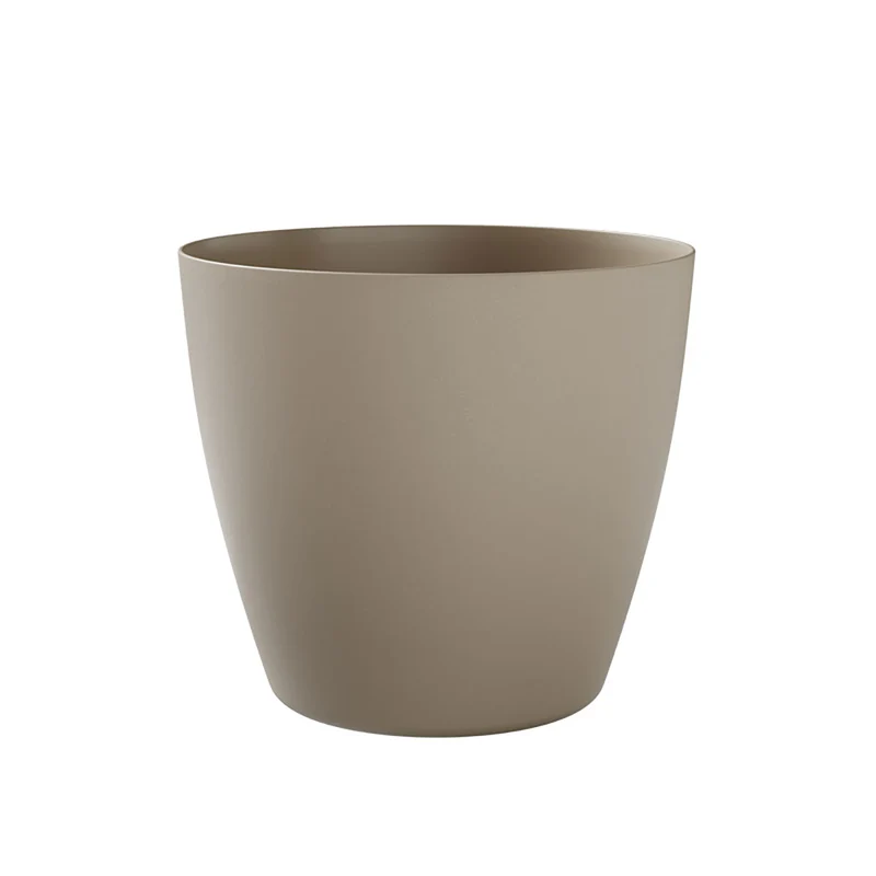 Vaso Rotondo Indoor e Outdoor Tera Bayon Kit Milk Ø50 cm in Plastica Beige