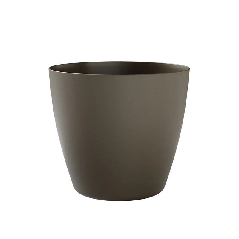 Vaso Rotondo Indoor e Outdoor Tera Bayon Kit Sand Ø40 cm in Plastica Sabbia