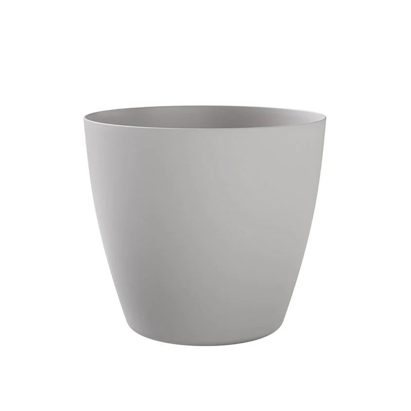 Vaso Rotondo Indoor e Outdoor Tera Bayon Kit Cloud Ø60 cm in Plastica Grigio Chiaro
