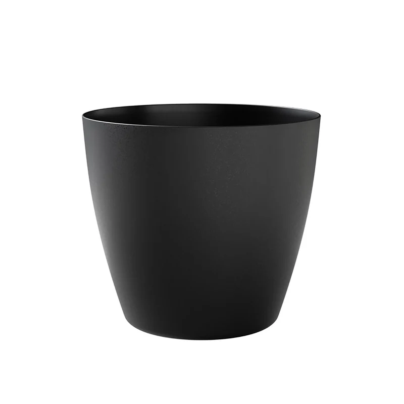 Vaso Rotondo Indoor e Outdoor Tera Bayon Kit Ash Ø60 cm in Plastica Antracite