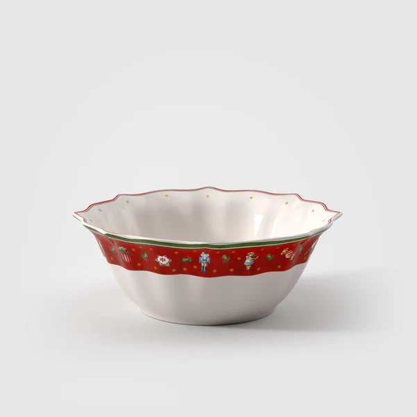 Toy's Delight Insalatiera/ Scodella da portata rossa, 1,4 l, Premium Porcelain
