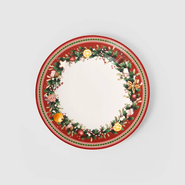 Villeroy & Boch - Winter Bakery Delight Piatto piano rosso, Ø27,4 cm