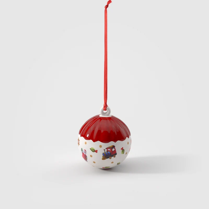 Toy's Delight Addobbi natalizi rosso, 6,3 x 7,8 cm, Premium Porcelain
