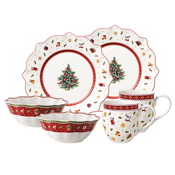 Toy's Delight Set da colazione rosso, Premium Porcelain