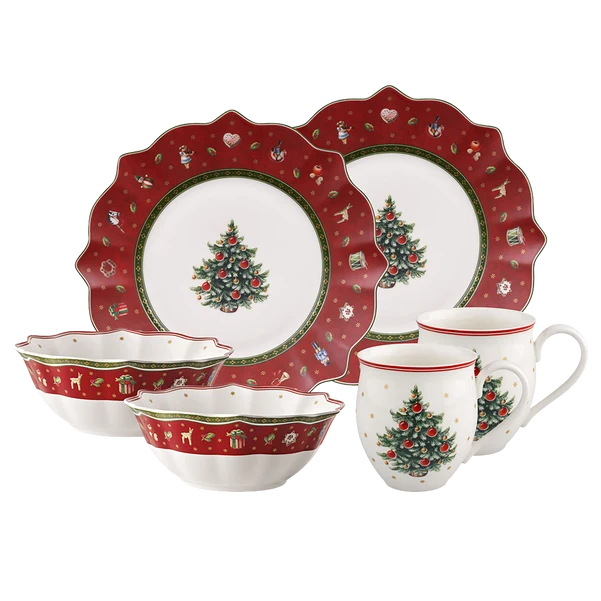 Toy's Delight Set da colazione rosso, Premium Porcelain