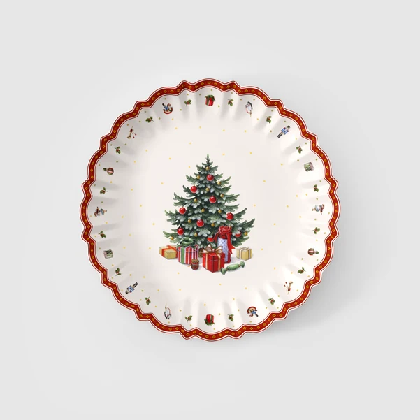 Toy's Delight Piatto da portata rosso, Ø45,7 cm, Premium Porcelain