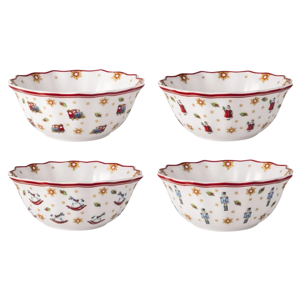Toy's Delight Set di ciotole multicolore, Premium Porcelain - set 4 ciotole