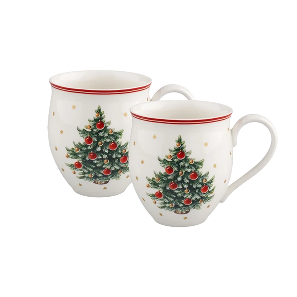 Toy's Delight Tazza con manico rossa, 390 ml, Premium Porcelain - set 2 tazze