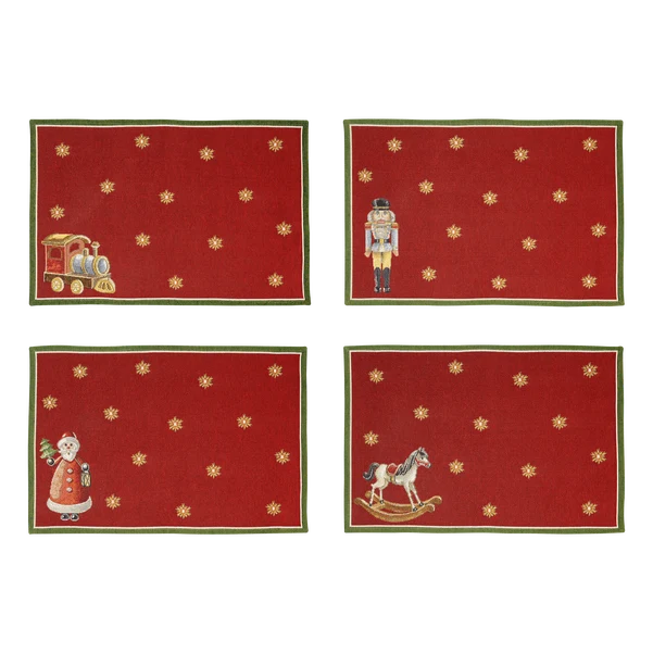Toy's Delight Tovaglietta multicolore, 48 x 32 x 2 mm - set 4 pezzi