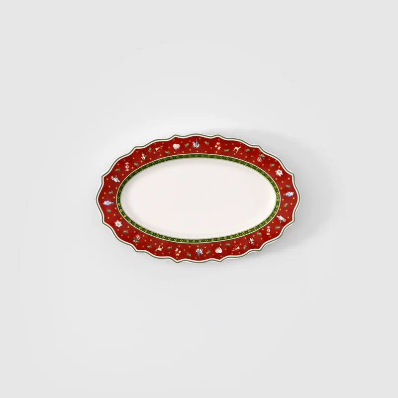 Toy's Delight Vassoio da portata rosso, Premium Porcelain