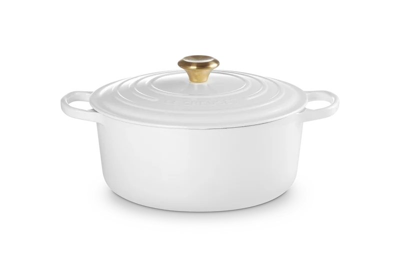 Cocotte rotonda Evolution in ghisa vetrificata - 28 cm, 6.7L Bianco