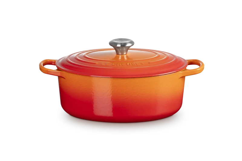Cocotte ovale Evolution in ghisa vetrificata - Arancio 29 CM / 4.7 LT