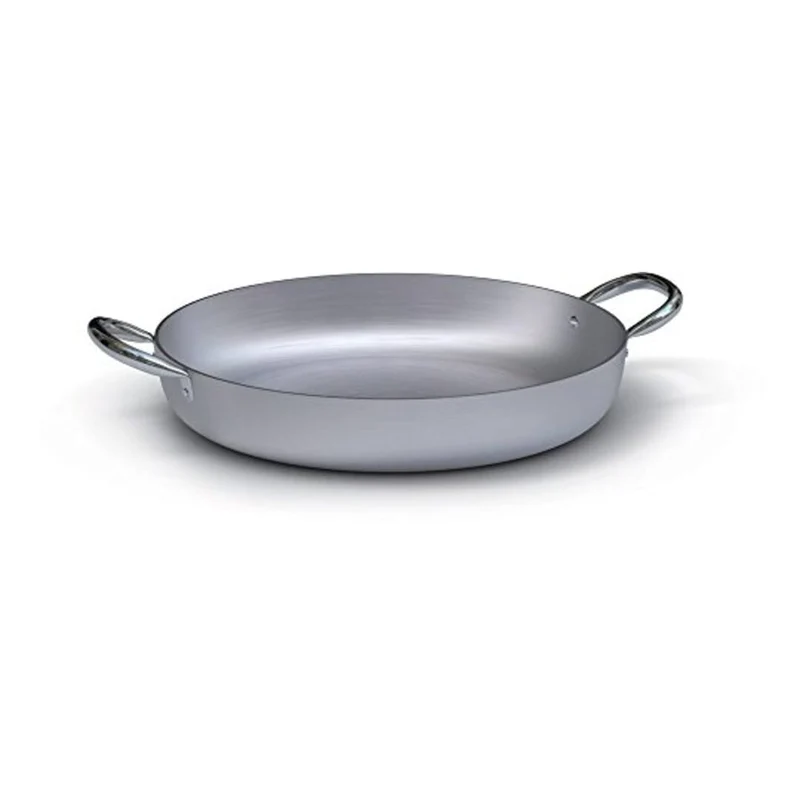 Tegame In Alluminio Con Maniglie In Acciaio Inox - Modello Premium 36cm