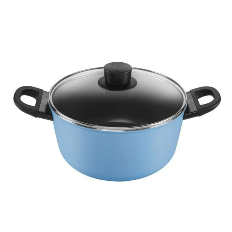 Ballarini Casseruola Con Coperchio Blu In Alluminio Rotonda