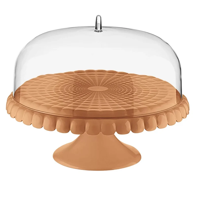 Alzata con campana " tiffany " di colore terracotta