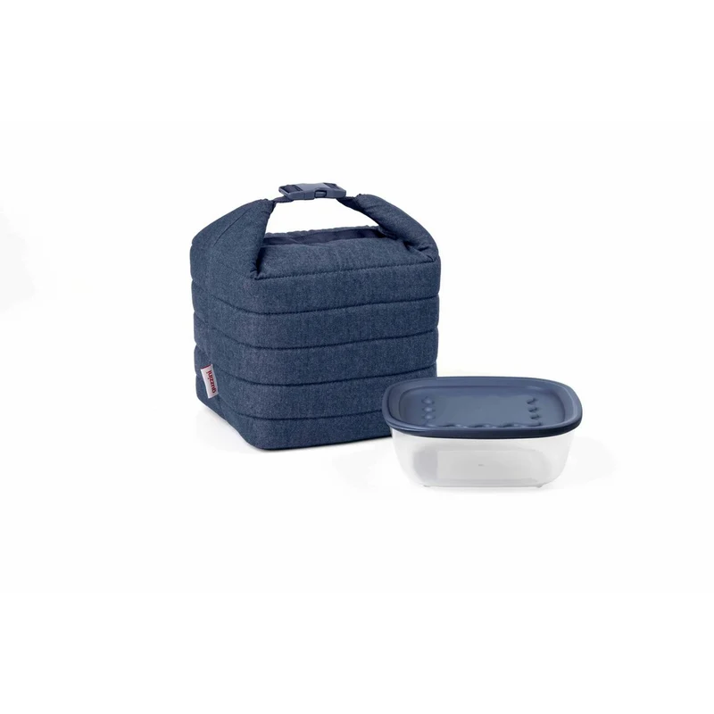 SET BORSA TERMICA CON CONTENITORE SALVAFRESCHEZZA 'HANDY JEANS' "ON THE GO"