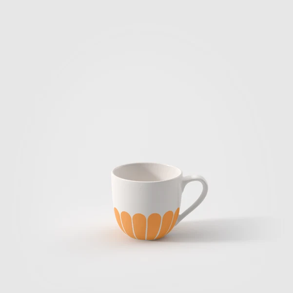 FLEUR Tazzina da caffè - Gialla, 70 ml, Premium Porcelain