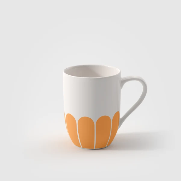 FLEUR Tazza con manico - Giallo, 290 ml, Premium Porcelain