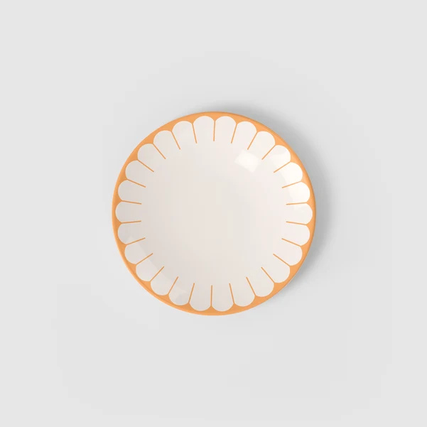 FLEUR Piatto da dessert/ colazione - Giallo, Ø21,2 cm, Premium Porcelain