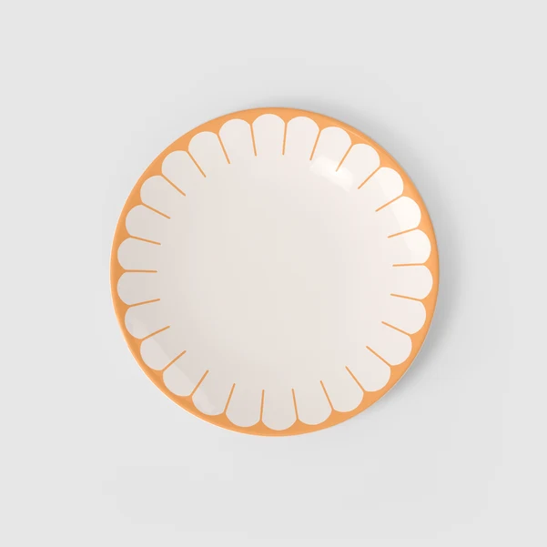 FLEUR Piatto piano - Giallo, Ø26,6 cm, Premium Porcelain