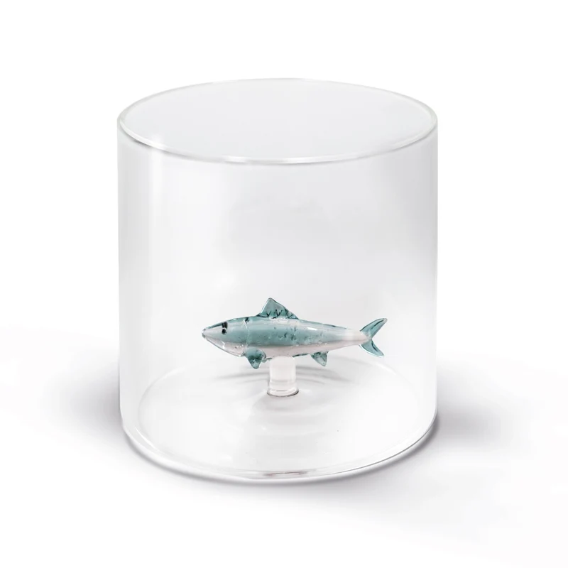 Wd Lifestyle Bicchiere in vetro borosilicato - 250 ml / Decoro Tonno