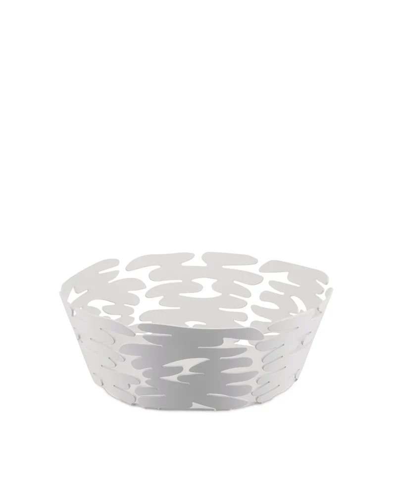 BARKET Cestino in Acciaio Colorato - 18 cm Bianco