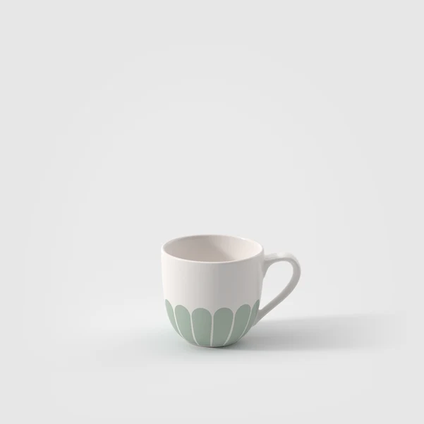 FLEUR Tazzina da caffè - Verde, 70 ml, Premium Porcelain