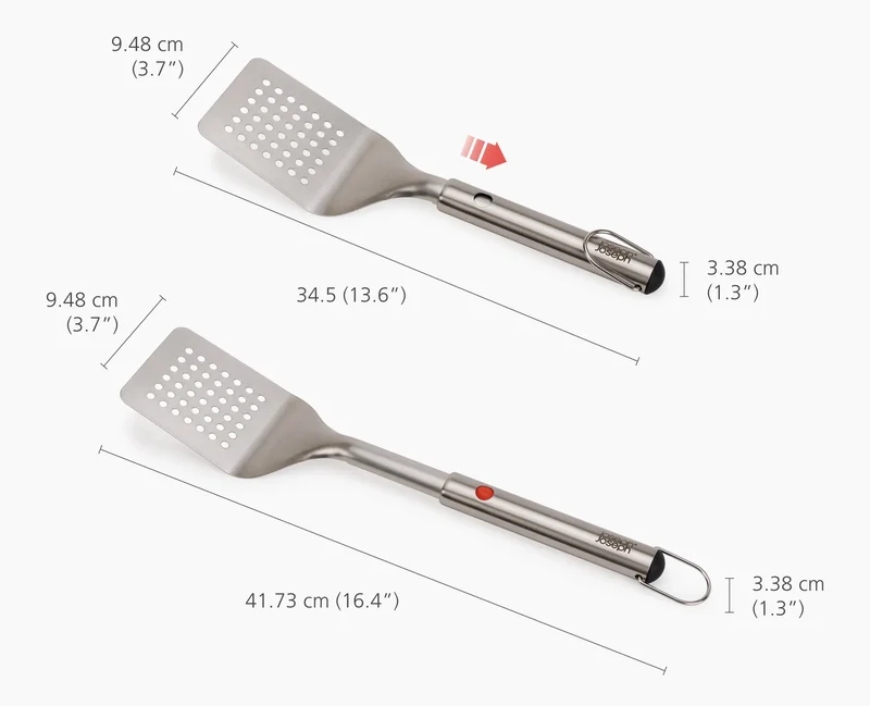 GrillOut - Giratutto per BBQ - manico allungabile acciaio inox