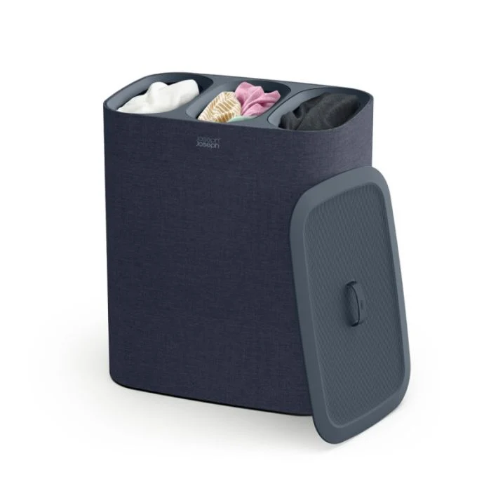 Tota Trio - cesto per la separazione del bucato - Nero 90 L